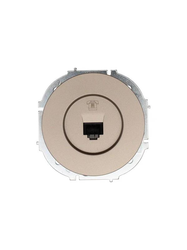 Розетка телефонная СП OSEN RJ11 евро механизм титан LEZARD 743-3788-137