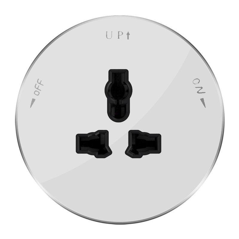 Розетка MultiTrack 13А 250В универс. круглая бел. SE MTK13002W