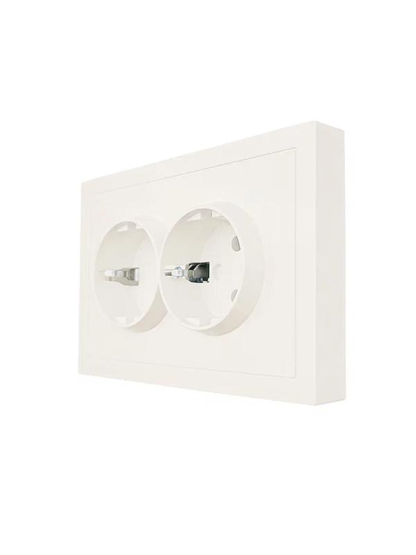 Розетка 2-мест. с/з СП ZIMA IP20 16А ПБТ безвинт. зажим слон. кость LEZARD 704-9000-127BQC