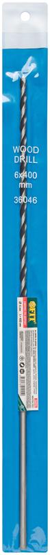 Сверло по дереву удлиненное 6х400мм FIT 36046