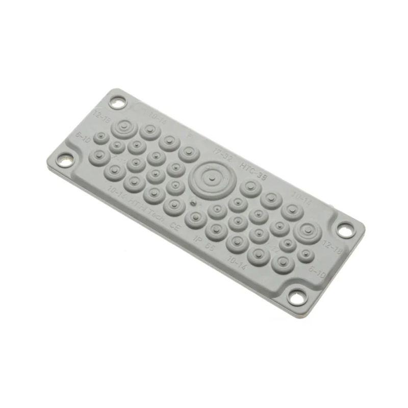 Ввод кабельный мембранный 35 отверстий d6-32мм IP65 сер. Промрукав PR08.26508