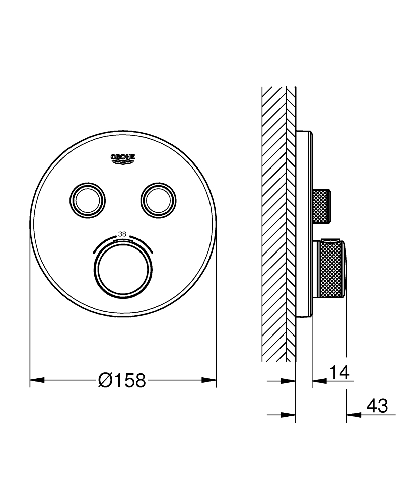 Термостат Grohe Grohtherm SmartControl 29151LS0 на 2 выхода