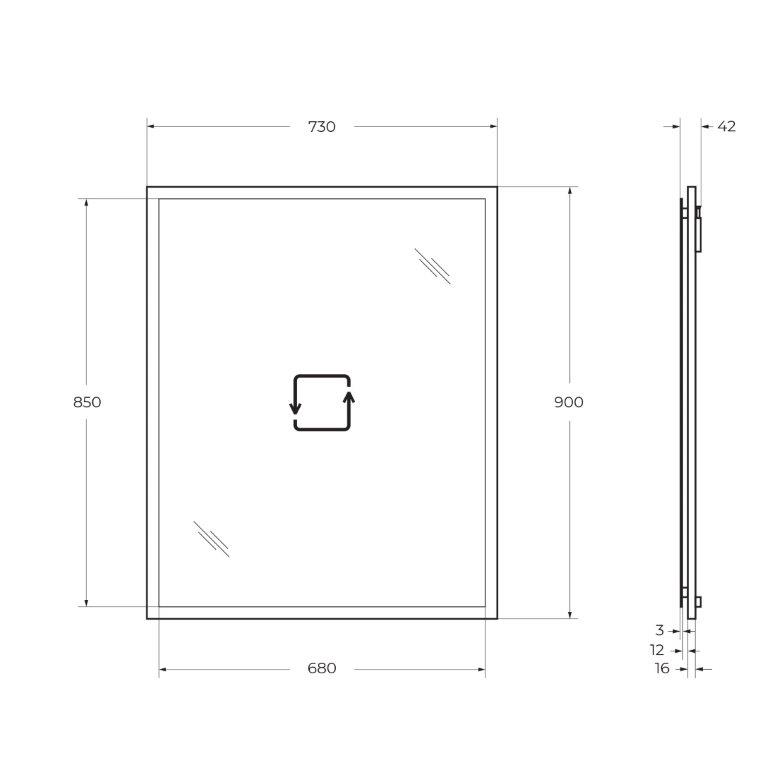 Зеркало CEZARES TIFFANY 45043 Bianco Opaco