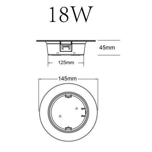 Светильник светодиодный LED 21-18-6K 18Вт 6500К встраив. круглый ЭРА Б0062146