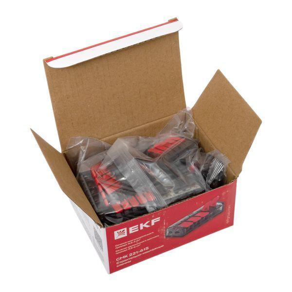 Клемма строительно-монтажная СМК 221-615 5-проводная 0.5-4.0(6)кв.мм с рычагом (уп.25шт) PROxima EKF plc-smk-221-615