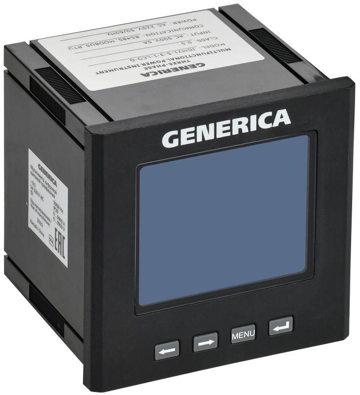 Мультиметр цифровой щитовой 3ф RS-485 96х96 LCD GENERICA IDM21-5-3-1-LCD-G