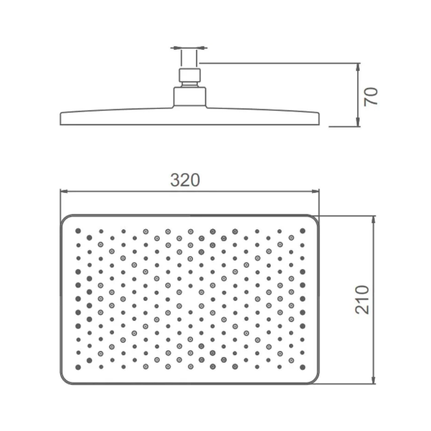 Верхний душ Splenka S451.52.06, черный