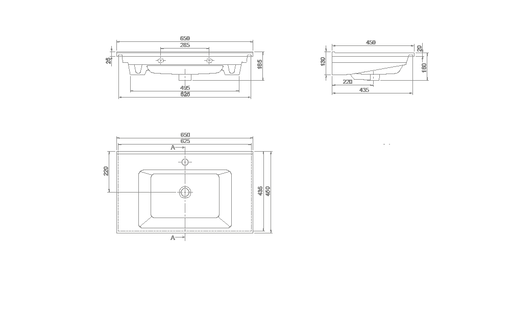 Раковина моноблок Capolda 65