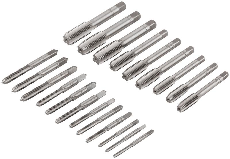 Метчики легированная сталь профи 21шт м3-М12 металлический кейс FIT 70801