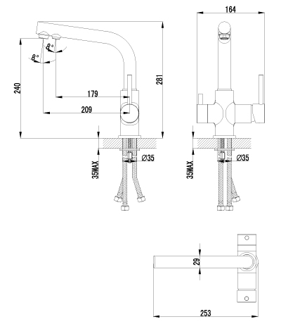 Смеситель для кухонной мойки Lemark Comfort (LM3061C)