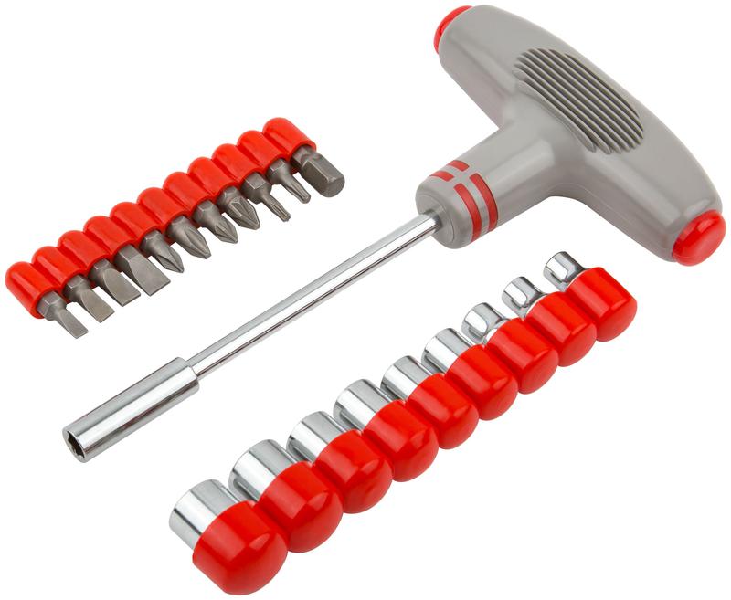 Отвертка Т-образная 11 CrV бит и 9 головок FIT 56235