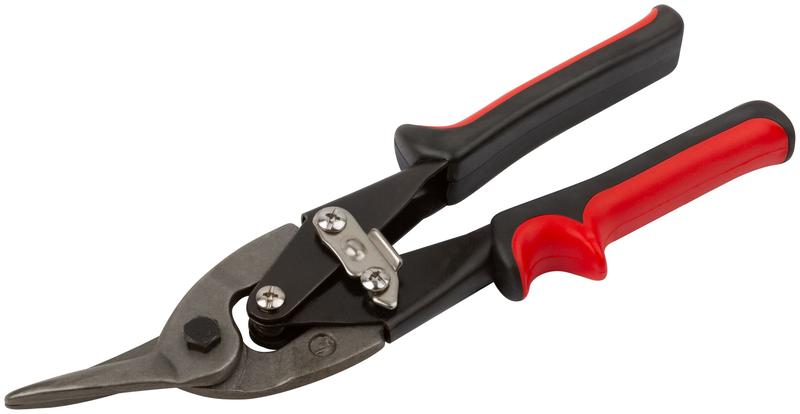 Ножницы по металлу левые "Оптима" 250мм усиленные прорезиненные ручки КУРС 41457