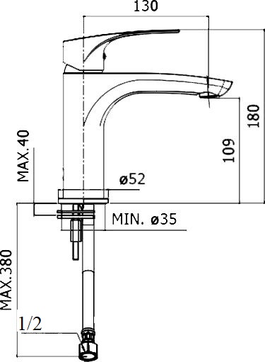Смеситель для раковины Paffoni Lime LM071CR Хром