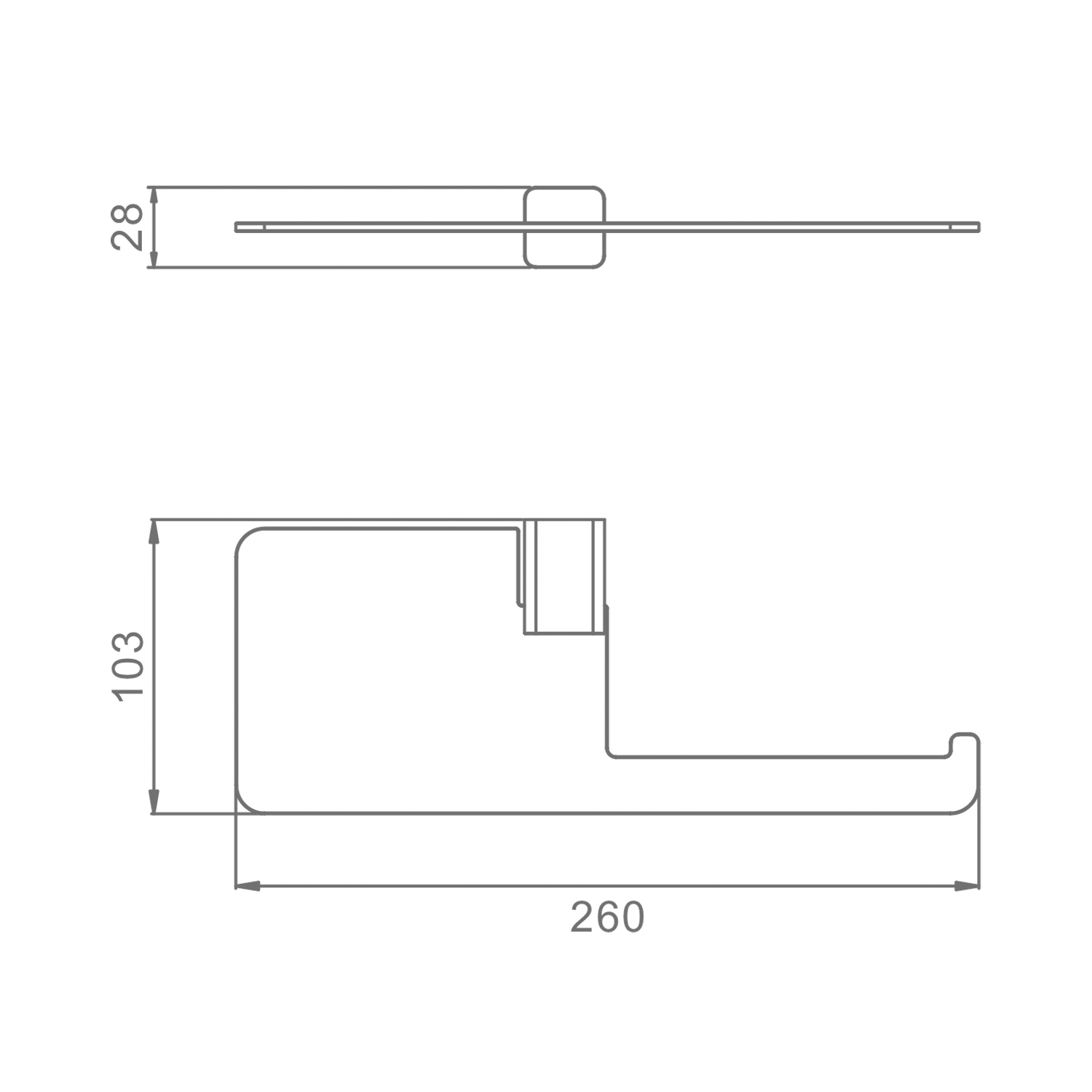 Держатель для туалетной бумаги Raglo R301.03.09, графит