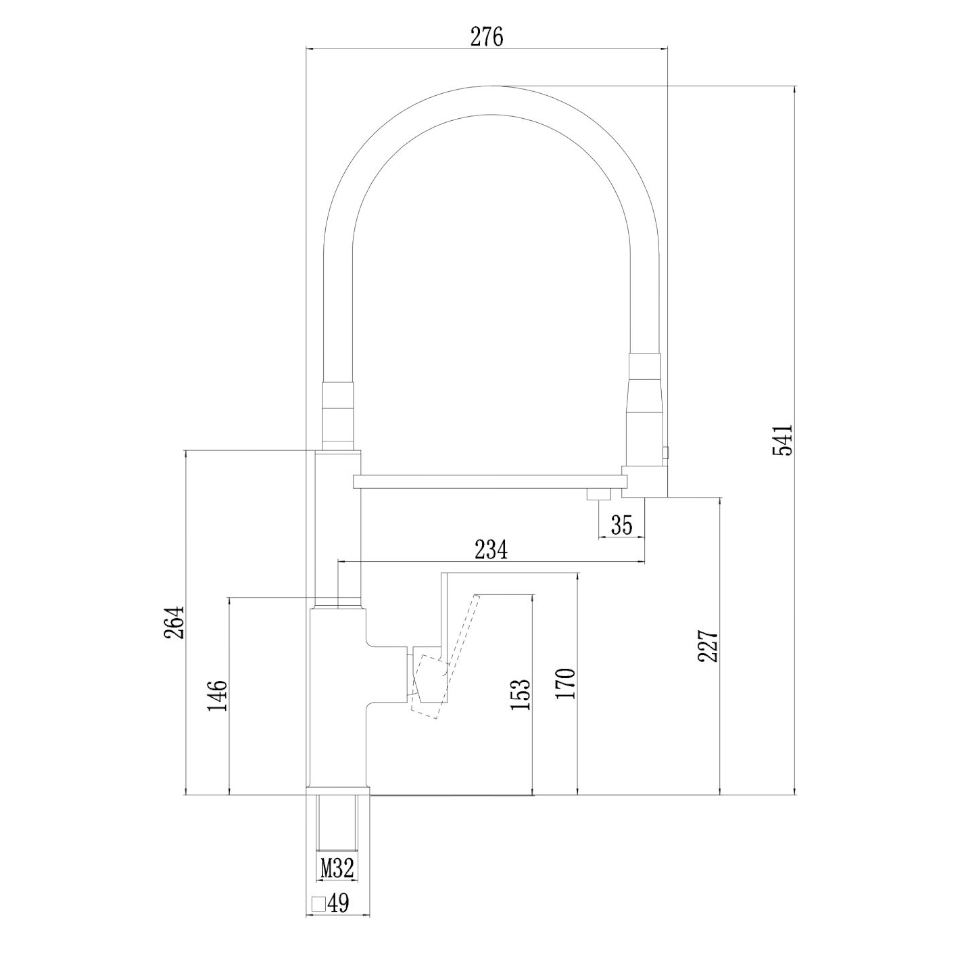 Смеситель для кухни с подключением к фильтру Savol S-L1808Q-12, графит