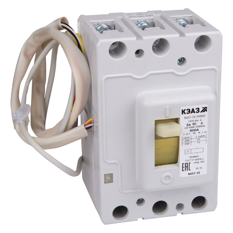 Выключатель автоматический ВА57-35-342310-250А-2500-690AC-РМН230AC-УХЛ3 КЭАЗ 408007