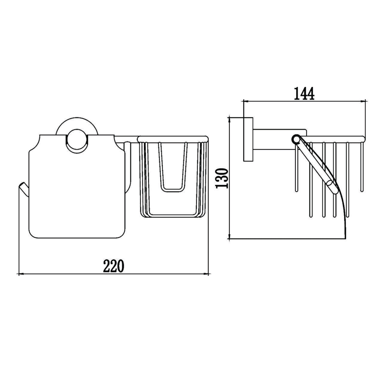 Держатель для туалетной бумаги и освежителя Savol S-L08751, хром