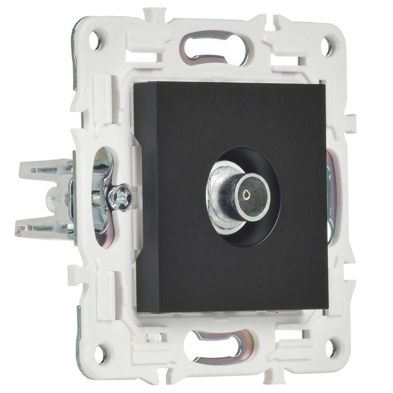 Розетка TV оконечная SKANDY SK-A12Bl черн. IEK SK-A10-O-K02