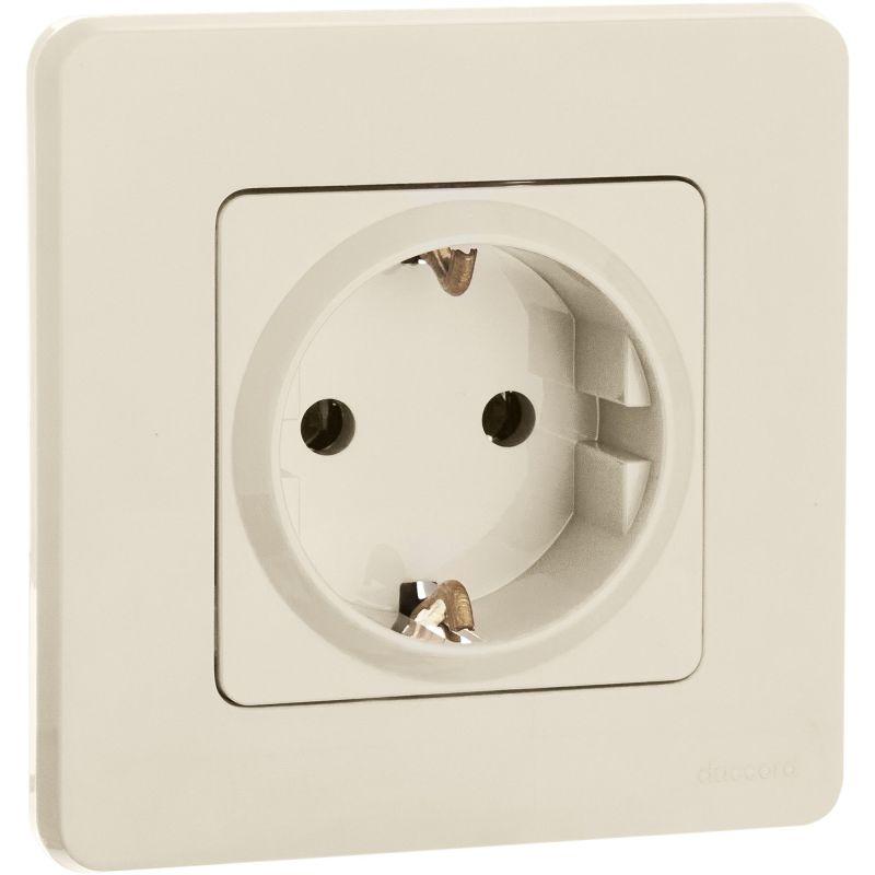 Розетка 1-м СП Inspiria 16А IP20 250В 2P+E немецк. стандарт механизм сл. кость IEK 673721