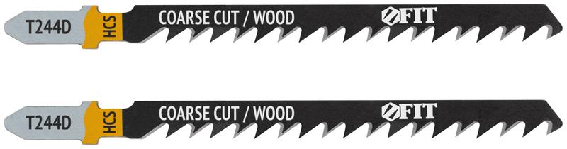 Полотно по дереву HCS разведенные шлифованные зубья 100/74/4.2мм (T244D) (уп.2шт) FIT 40888