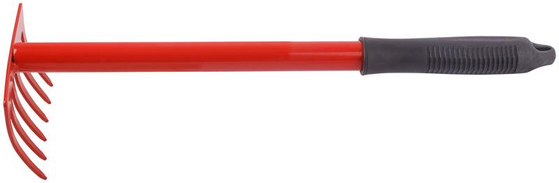 Грабли мини 6 зубьев с ручкой цельнометал. 76850