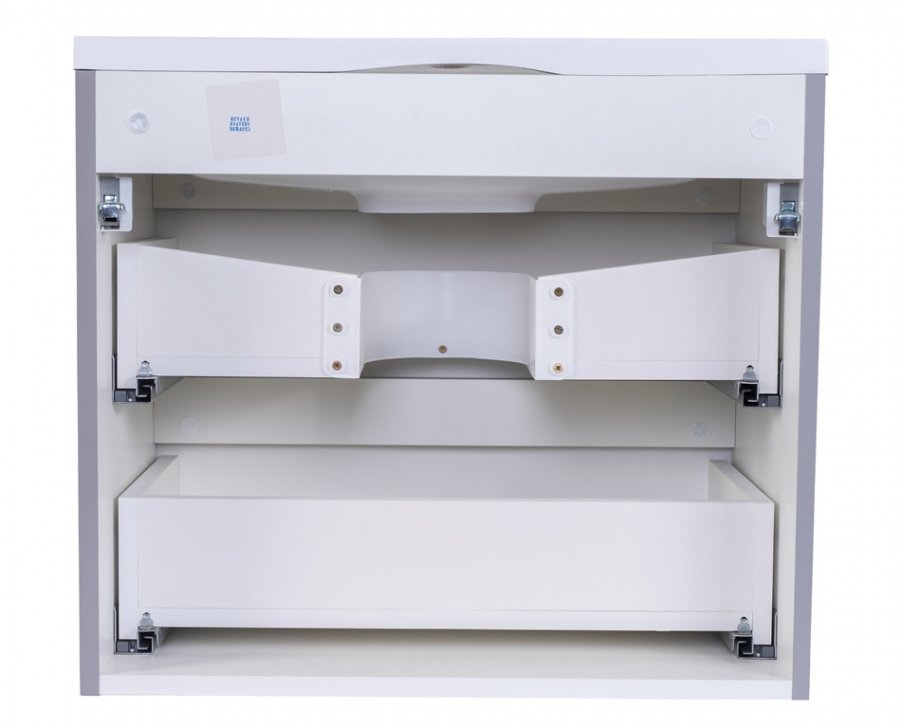 Тумба подвесная "Бергамо мини 60" (2 ящ.) Люкс антискрейтч серый, PLUS