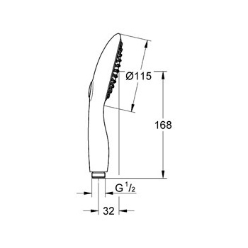 Душевая лейка Grohe Power&Soul 27671000