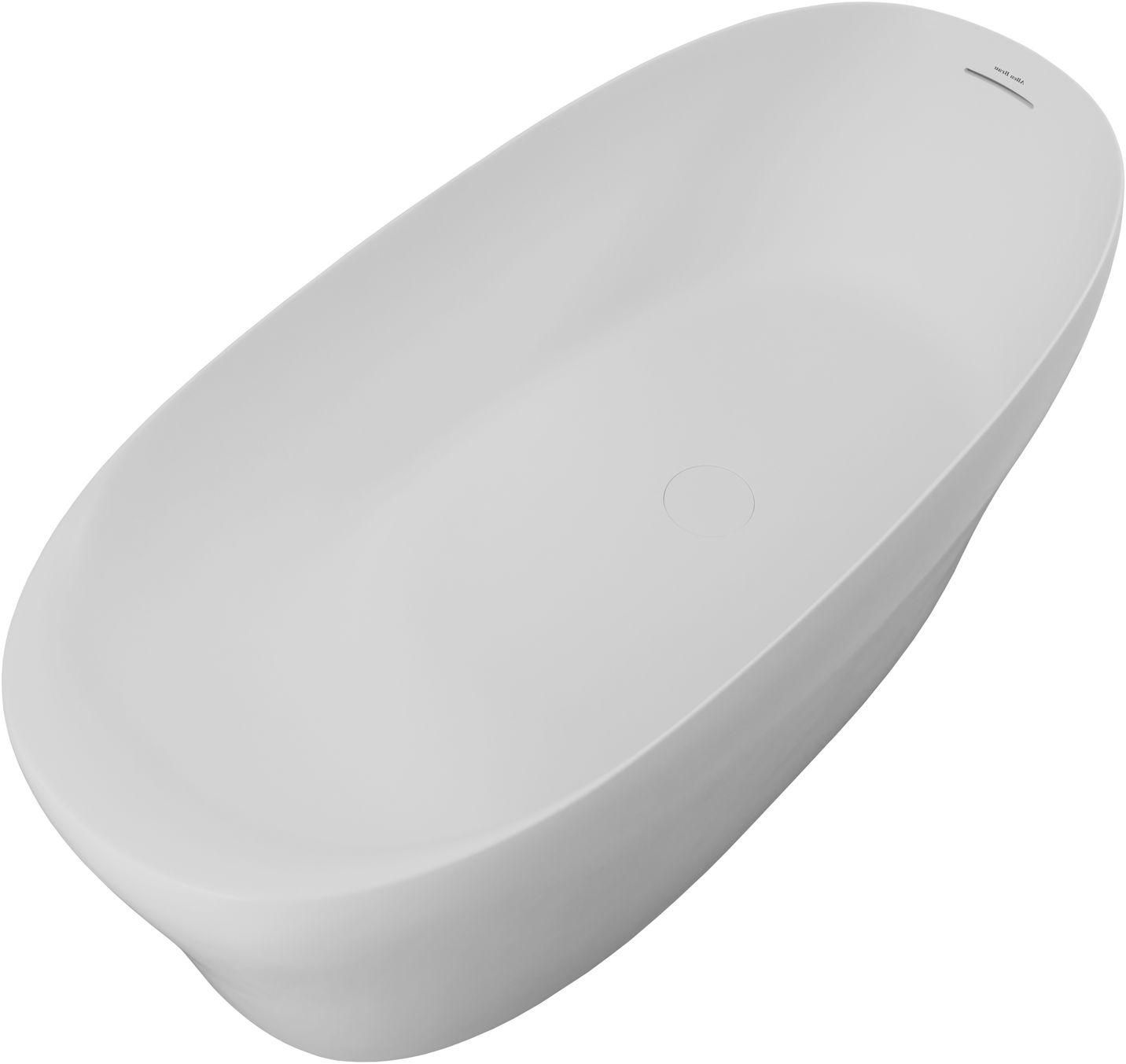 2.35001.21 KRION NEO Ванна Solid Stone отдельностоящая 1700*800мм слив-перелив белый мат (332245)