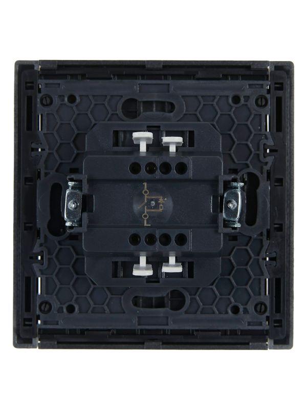 Выключатель 1-кл. СП FORTE&PIANO 10А FP502 с индикацией сталь IEK FP-V10-1-10-1-K46