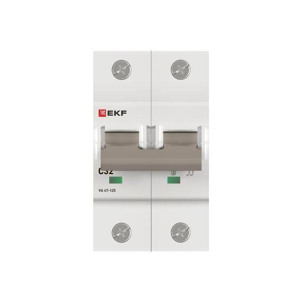 Выключатель автоматический 2п C 32А 15кА ВА 47-125 PROxima EKF mcb47125-2-32C