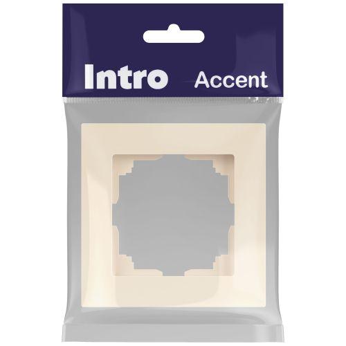 Рамка 1-м СП Accent 6-501-02 сл. кость Intro Б0063736