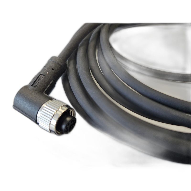 Кабель M12 4A гнездовой 5000мм угловой полиуретан свободный конец СЦМ120027-04A-2-05000 черн. СТЭЗ 185210805