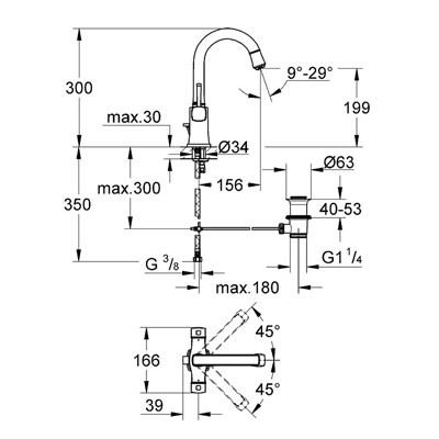 Смеситель Grohe Grandera 21107000 для раковины