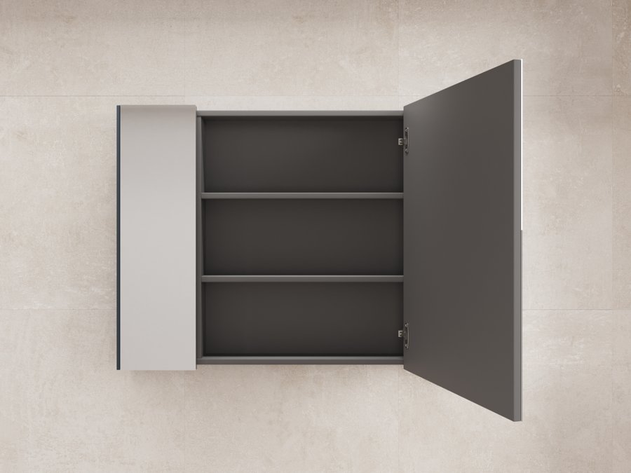 Зеркальный шкаф "ЛИМА 100" эмаль, графит