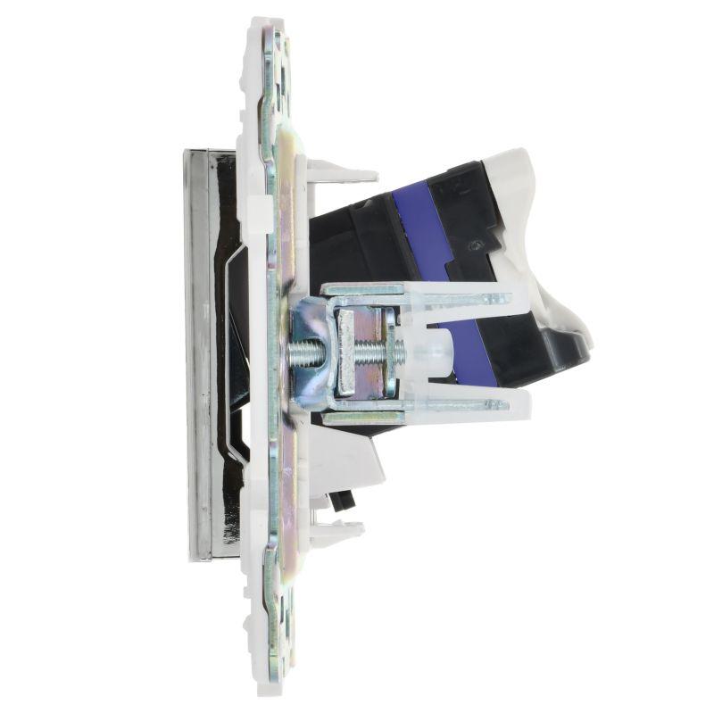 Розетка компьютерная RJ45 кат.6 SKANDY SK-K02N никель IEK SK-K10-2-K50