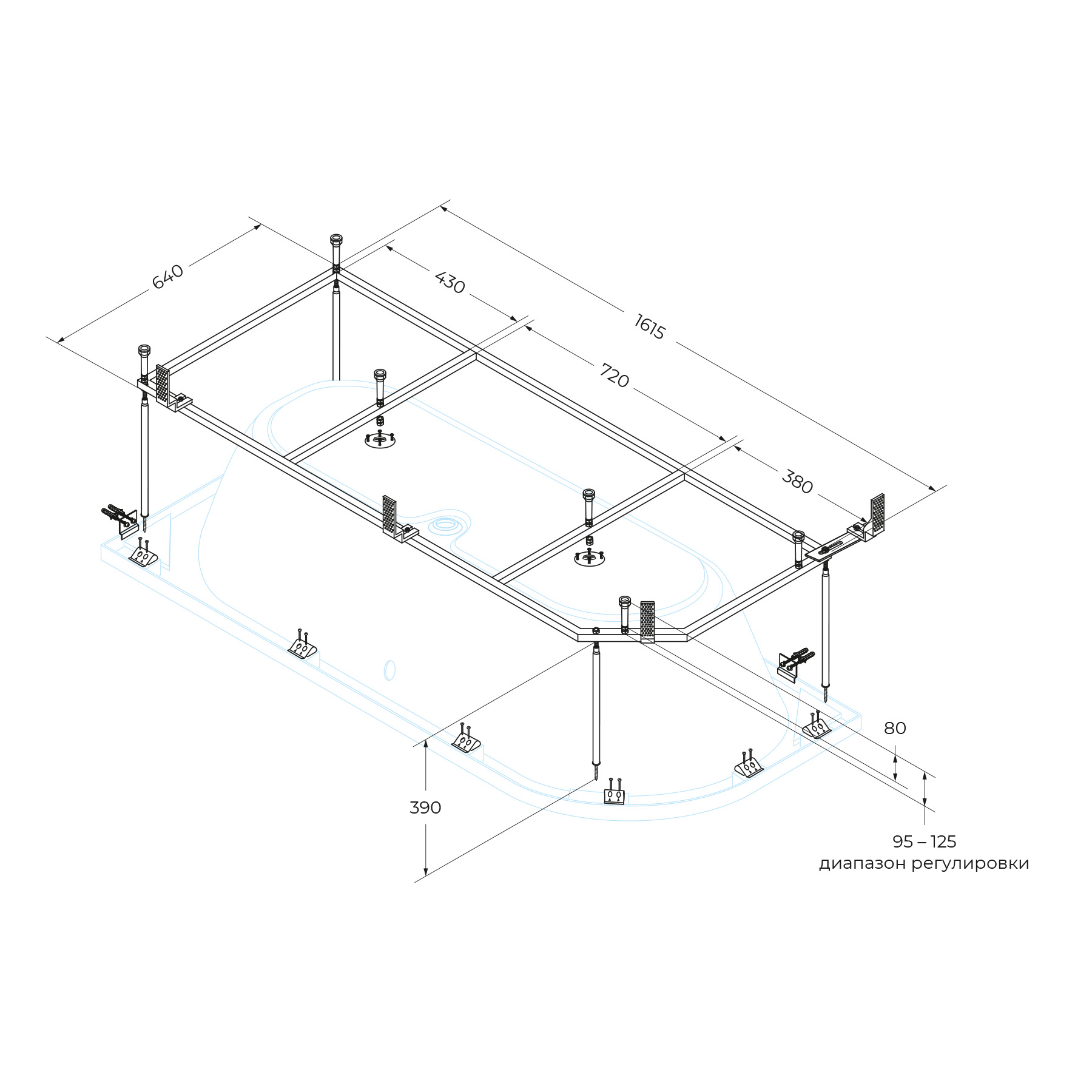 Металлический каркас CEZARES METAURO CORNER-MF