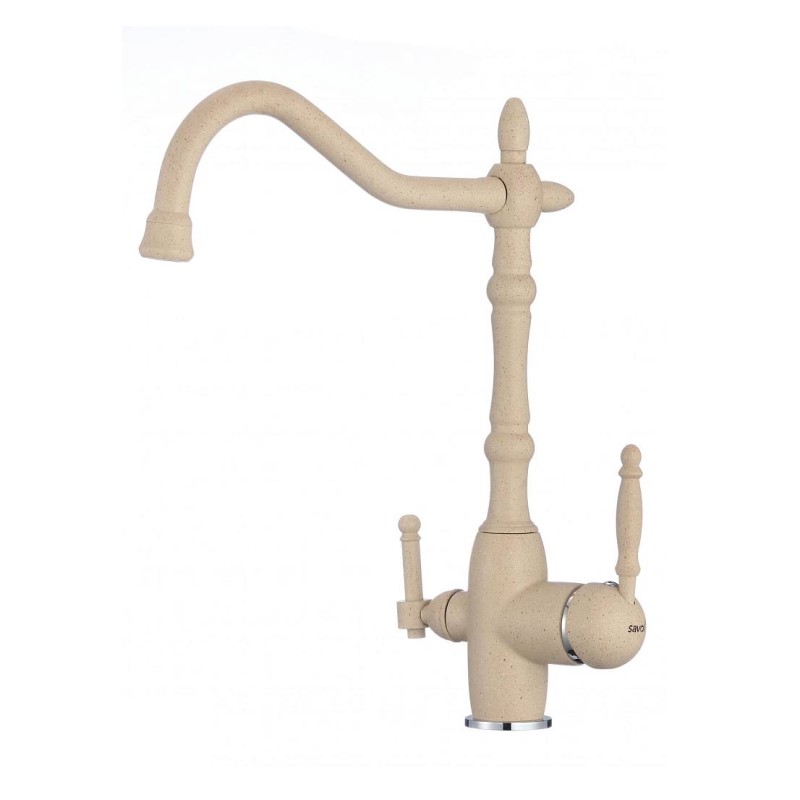 Смеситель для кухни с подключением к фильтру Savol S-L1803Y, бежевый
