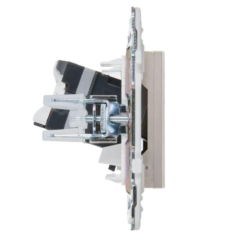 Розетка компьютерная RJ45 кат.5E SKANDY SK-K01Sh шампань IEK SK-K10-1-K37