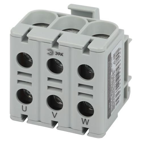 Клемма силовая вводная тройная КСВ NO-224-143 (KE61.03) 6-50кв.мм L сер. Эра Б0065582