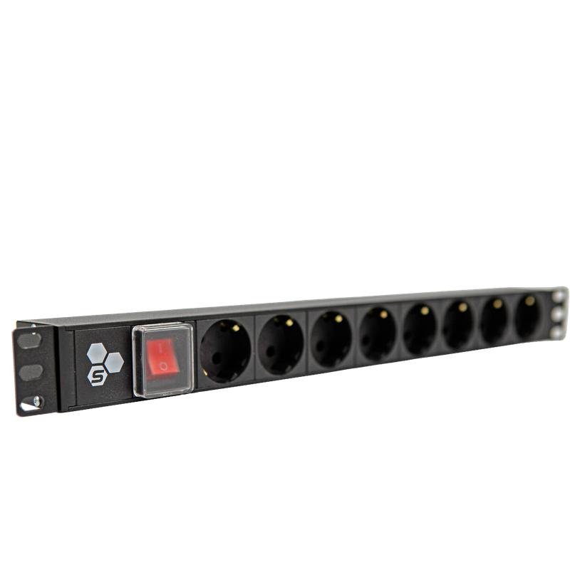 Блок розеток 8-м 10А 19 PDU гнездо под шнур SYSMATRIX PD 19.08SCH-IS-1.10