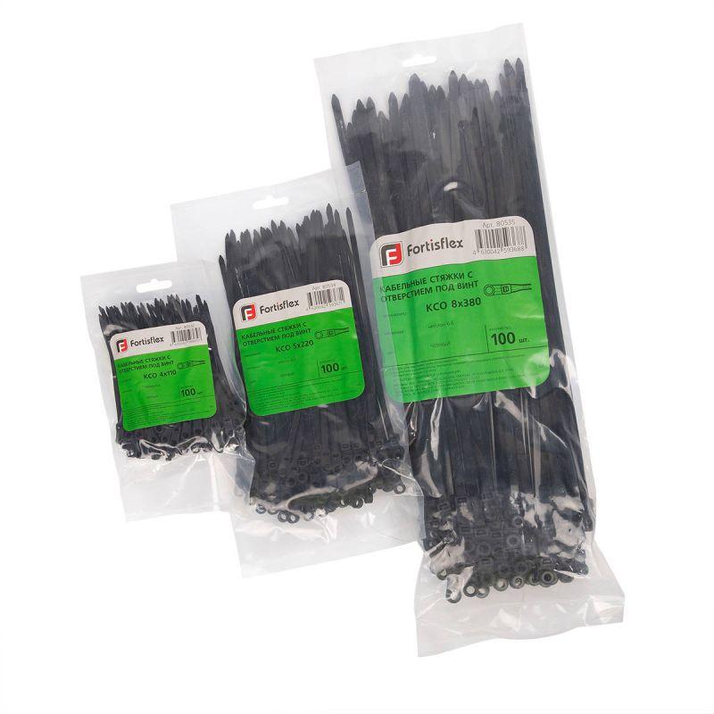 Хомут нейлоновый КСО 5х300 черн. (уп.100шт) Fortisflex 90335