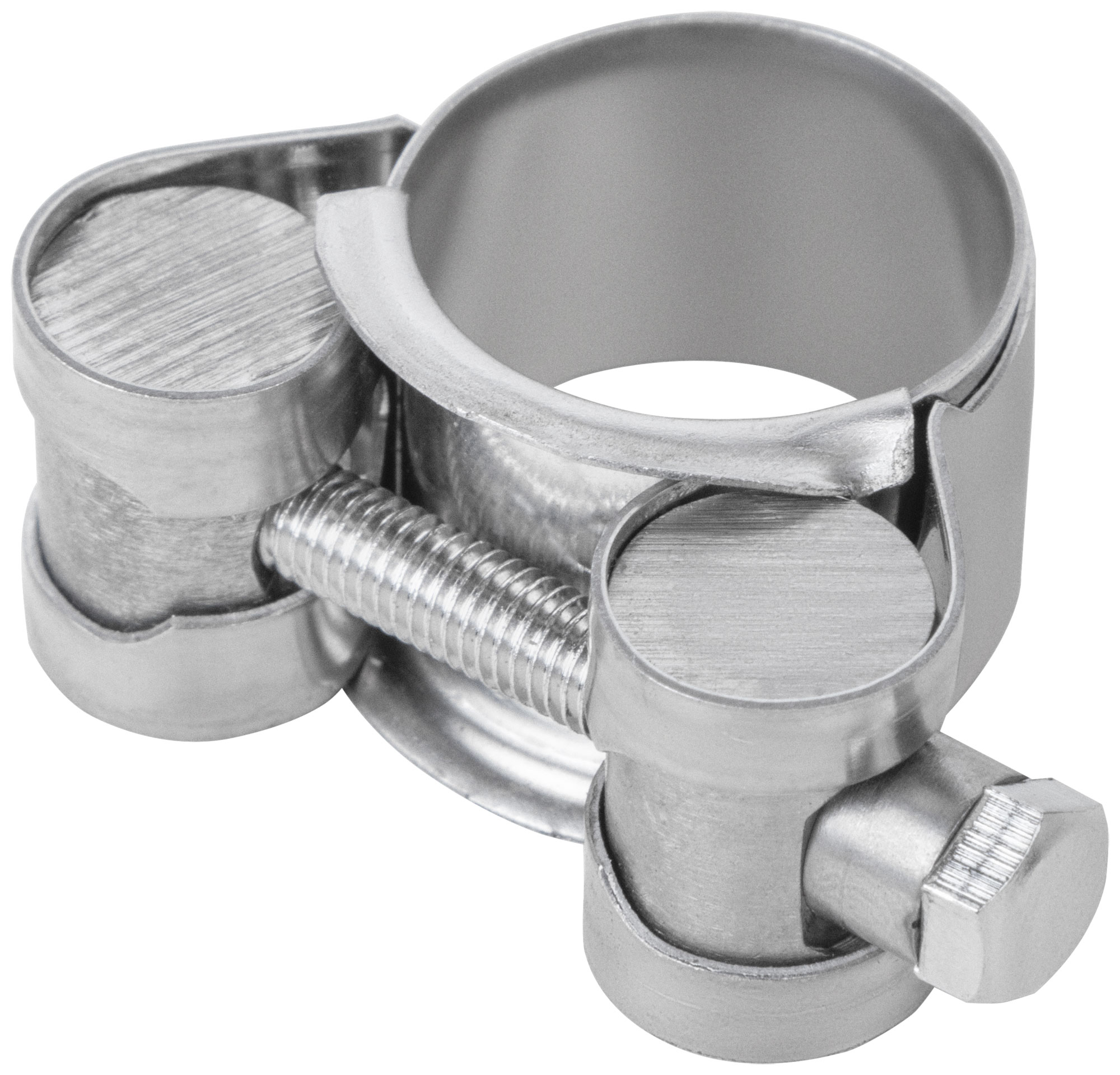 Хомут обжимной силовой шарнирный, нерж.сталь  20-22 мм