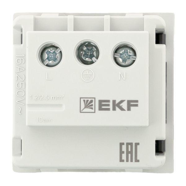 Розетка 45х45 с зазем. с защ. шторками 90град. черн. матов. EKF E2MR16-028-30