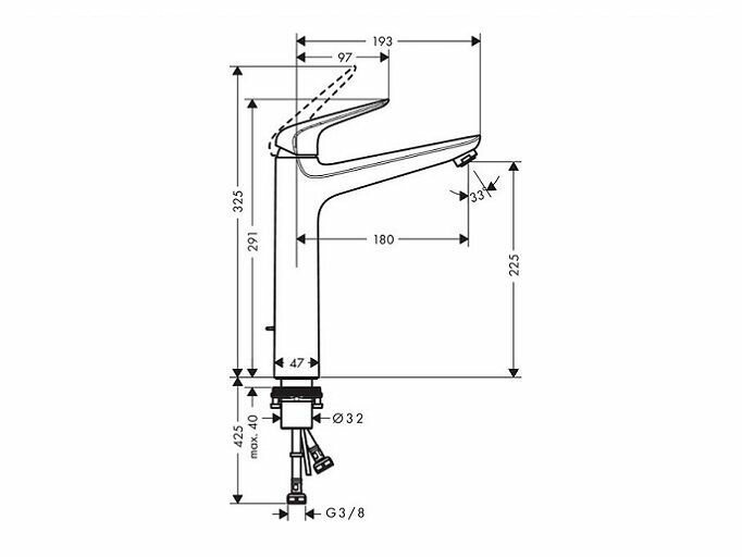 Смеситель Hansgrohe Novus 71124000 для раковины