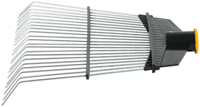 Грабли веерные проволочные (пластмассовая основа) 22 зуба 290х430мм без черенка КУРС 76943