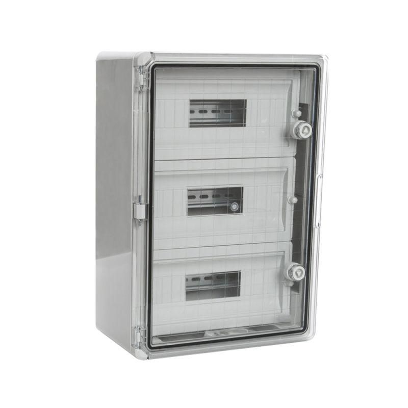 Корпус пластиковый распределительный ЩРН-45 IP65 прозр. дверь 500х350х190 Промрукав PR08.26504
