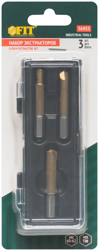 Набор экстракторов профи быстрорежущая HSS сталь 3шт FIT 36453