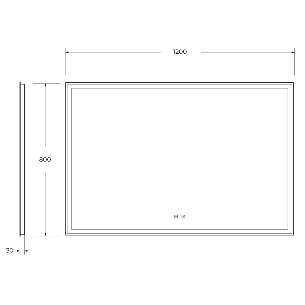 Зеркало голосовым управлением и подогревом BelBagno SPC-GRT-1200-800-LED-TCH-SND