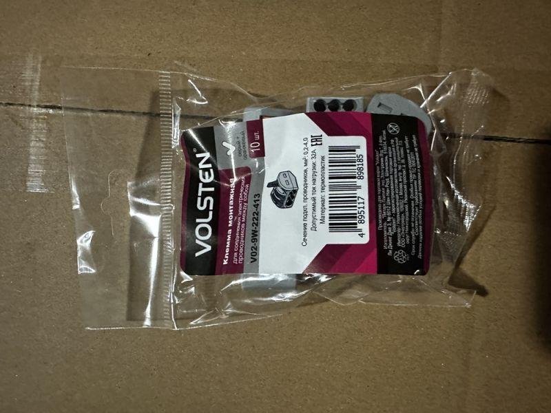 Клемма строительно-монтажная СМК 3 пр. до 4мм 32А 450 В 10шт V02-9W-222-413 сер. Volsten 15220