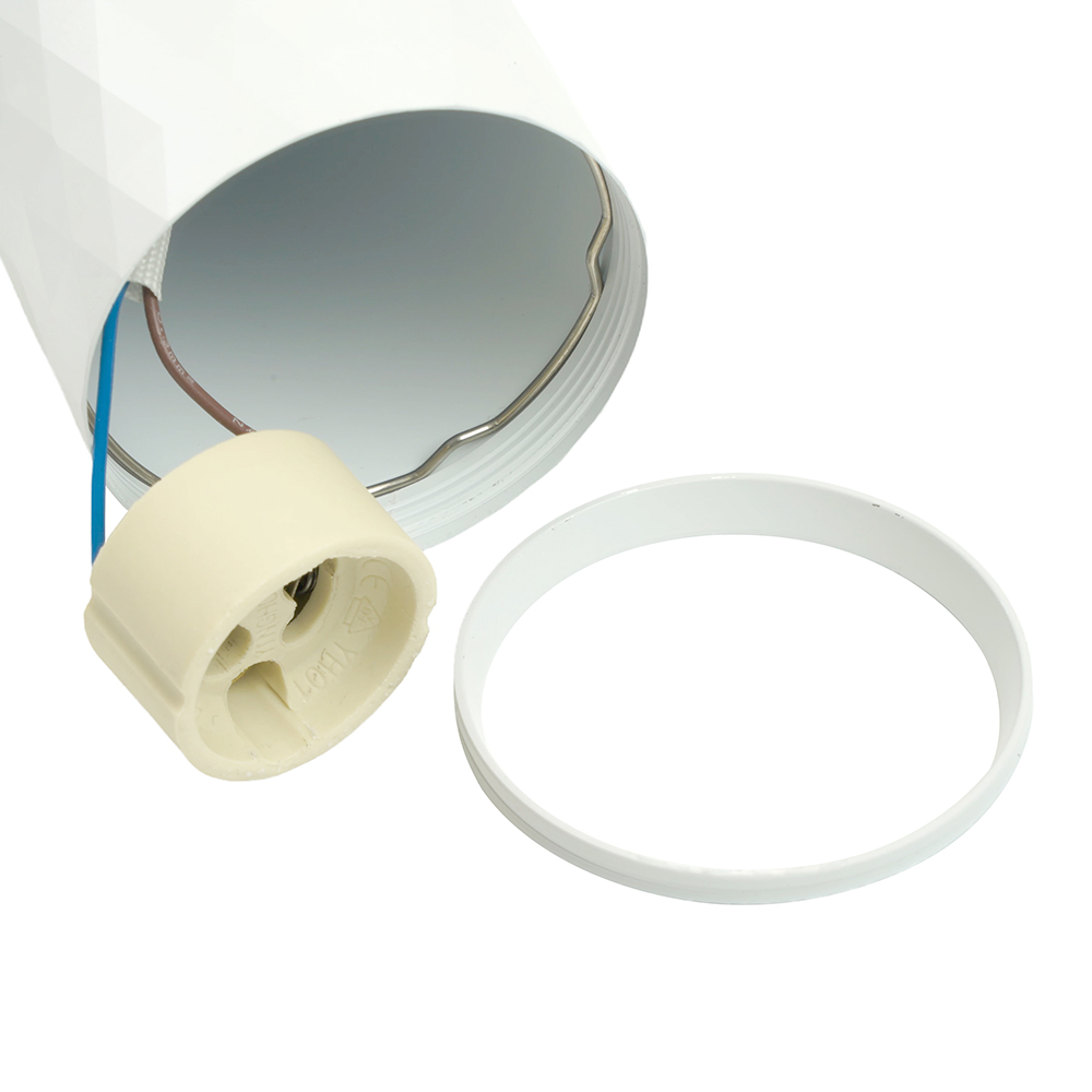 Светильник ДБО GU10 без лампы наклонный с выключателем белый